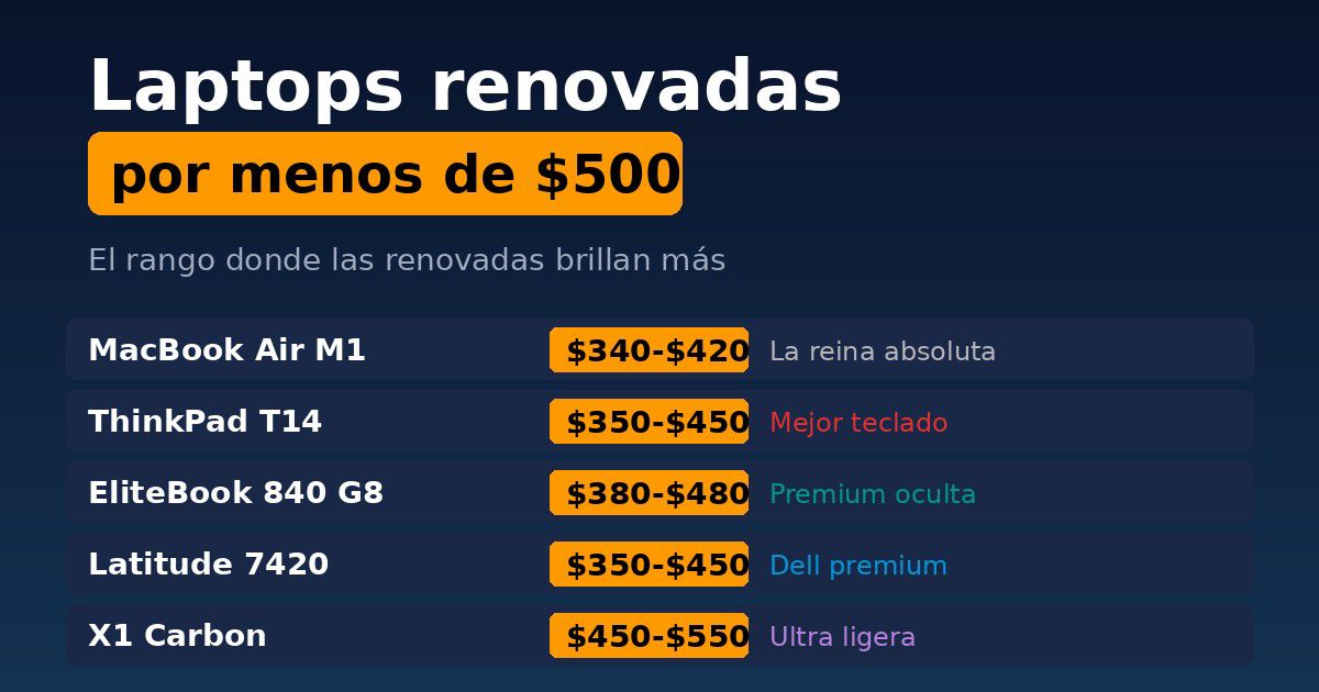 Laptops puedes comprar con 300 dólares renovadas