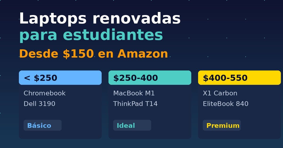 Qué necesita un estudiante en su laptop laptops renovadas para estudiante en 2026