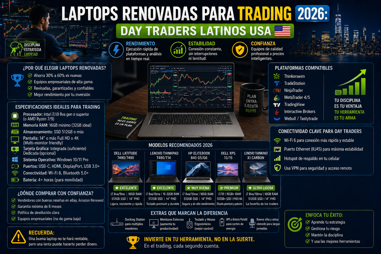 Laptops Renovadas para trading 2026