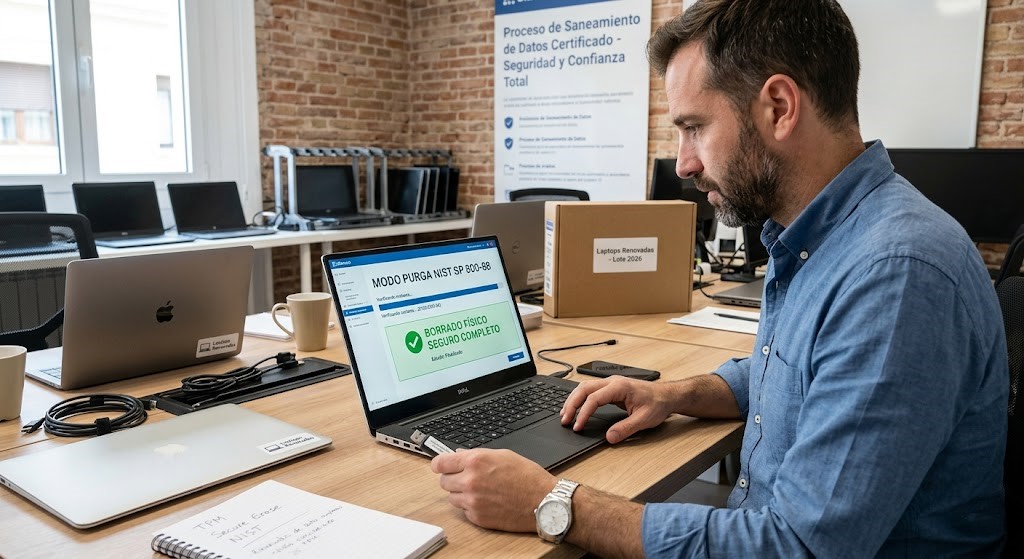 Limpiar datos Laptop renovada