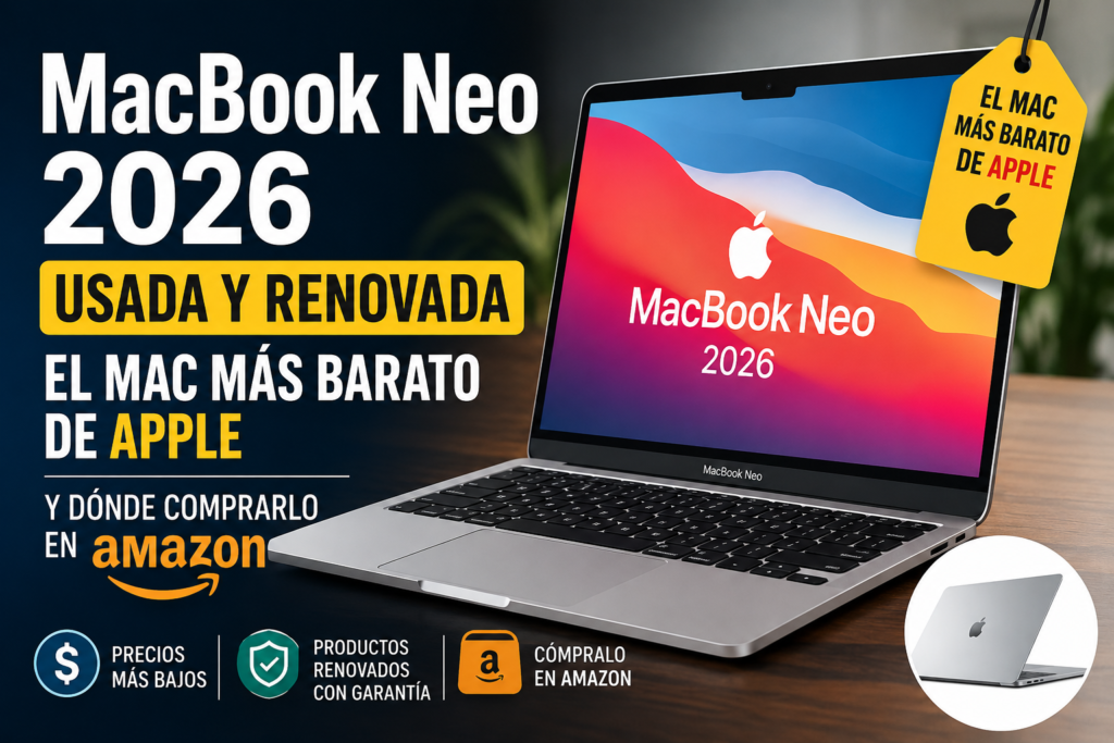 MacBook Neo 2026 Usada y Renovada: El Mac Más Barato de Apple y Dónde Comprarlo en Amazon