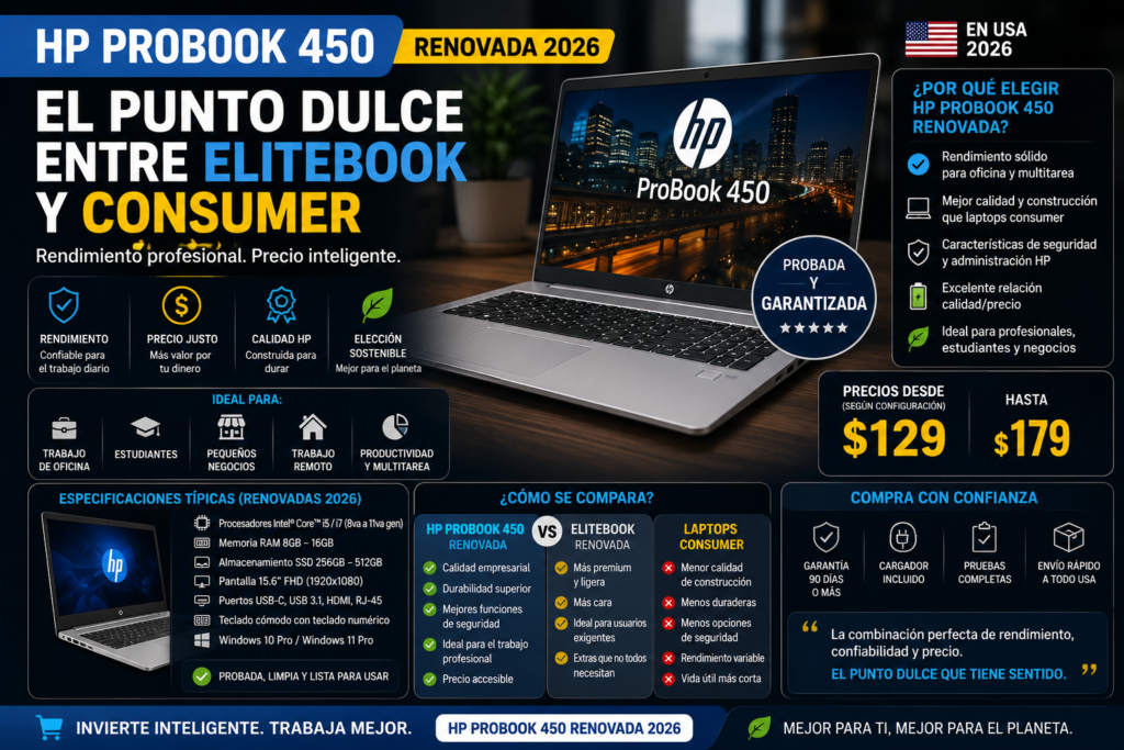 HP ProBook 450 Renovada 2026