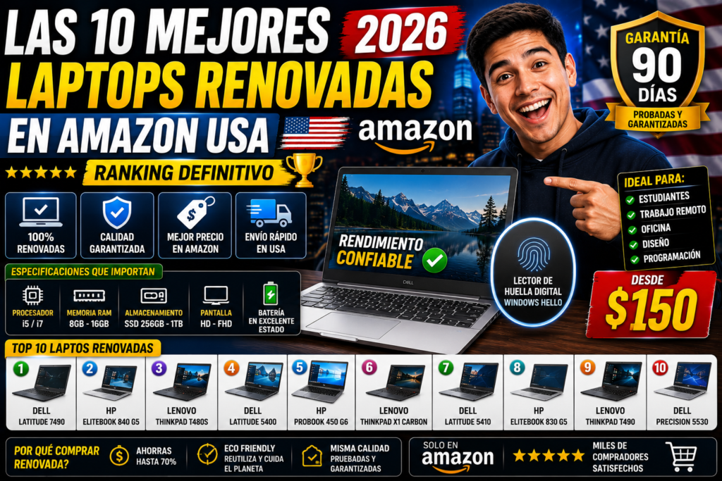 Las 10 Mejores Laptops Renovadas en Amazon USA 2026