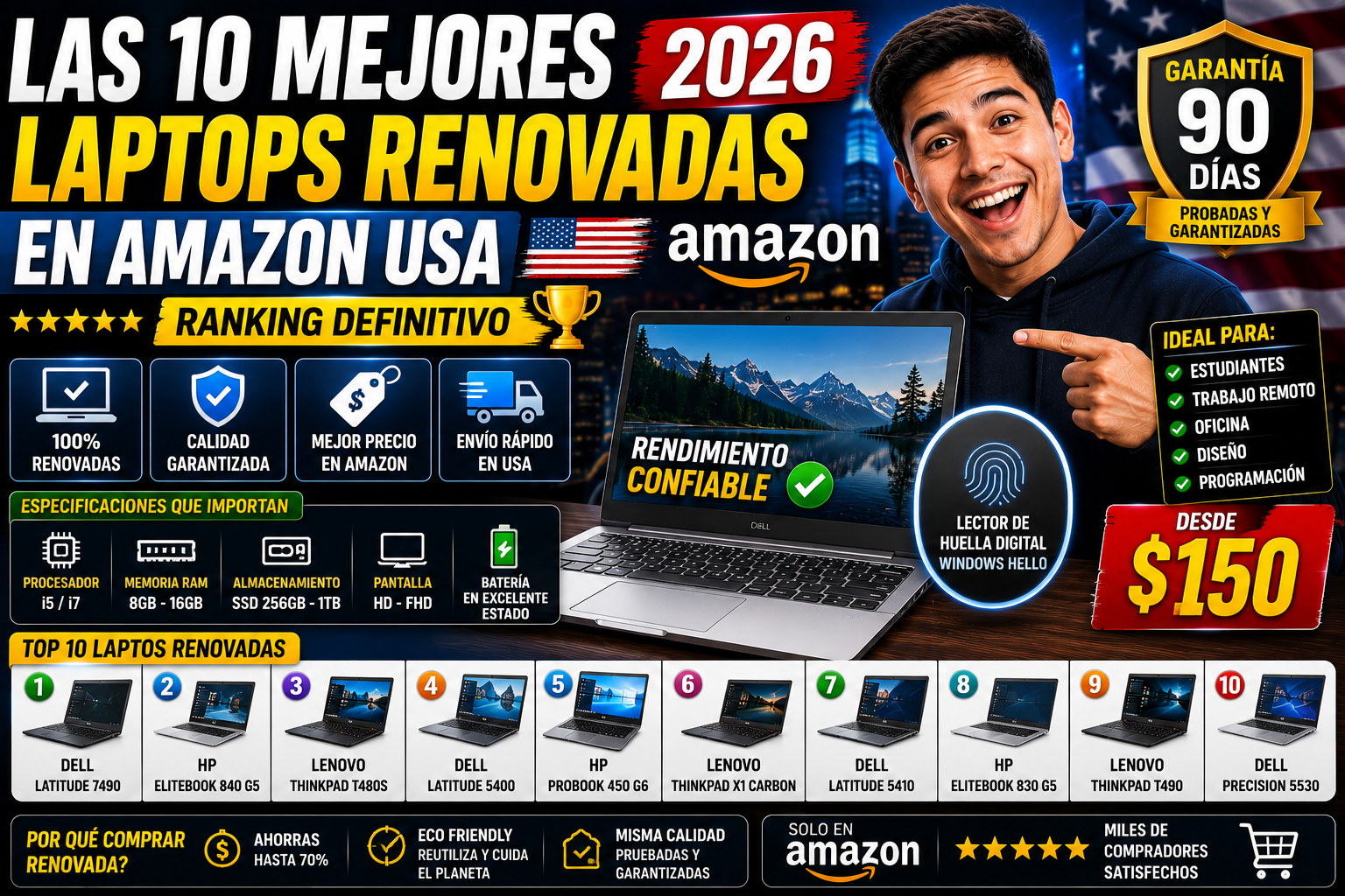 Las 10 Mejores Laptops Renovadas en Amazon USA 2026