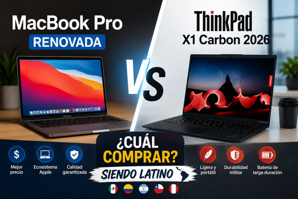MacBook Pro Renovada vs ThinkPad X1 Carbon 2026