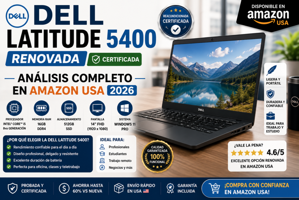 Dell Latitude 5400 Renovada: Análisis Completo en Amazon USA 2026