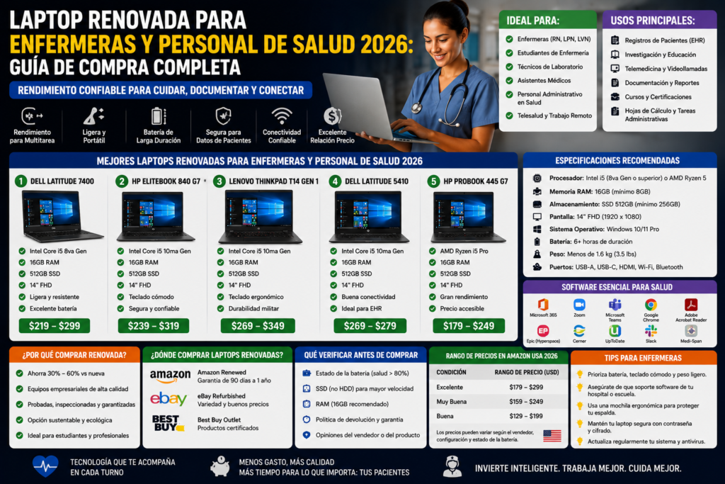 Laptop Renovada para Enfermeras